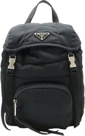 Prada Pre-owned Vintage Nylon Rugzak - unisex - Vintage Rugzakken - Zwart - ONE Size - Nylon - Vintage