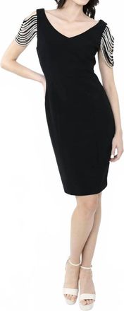 Frank Lyman Design Knee Length Sheath Mini Dress In Black