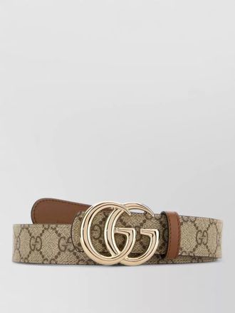 Gucci printed canvas reversible belt