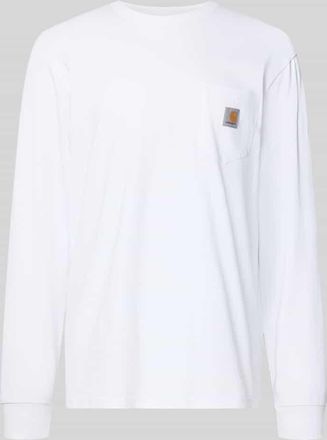 Carhartt Work in Progress Longsleeve mit Brusttasche und Label-Detail in Weiss, Größe XXL