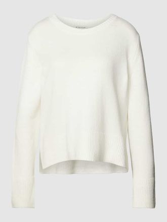 Tom Tailor Strickpullover mit Rundhalsausschnitt in Offwhite, Gr&ouml;&szlig;e XL