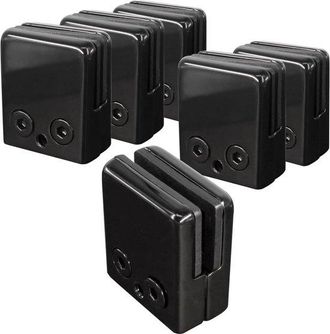No Brand Abrazaderas Para Vidrio Grueso, De 8 A 10 Mm - Acero Inoxidable, Duraderas Y Seguras - 6 Piezas Con Llaves Hexagonales