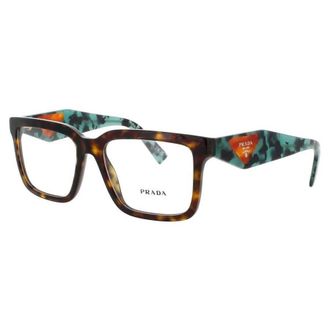 Prada Ladies Brown Rectangular Eyeglass Frames PR10YV2AU1O154