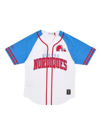Mitchell & Ness Quebec Nordiques button-front T-shirt - White