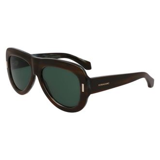 Ferragamo Groene Acetaatsunglasses