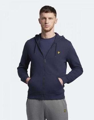 Lyle & Scott Mens Lyle & Scott Zip Through Mens Hoodie ML420VOG - Z99 Navy - Size: 38