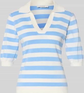 b.young B.Young Slim Fit Poloshirt aus Viskose-Mix Modell Morla in Hellblau, Gr&ouml;&szlig;e XXL