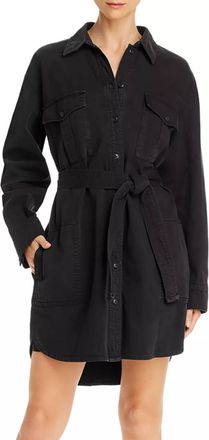 Rag & Bone Full Placket Shirt Dress In Black