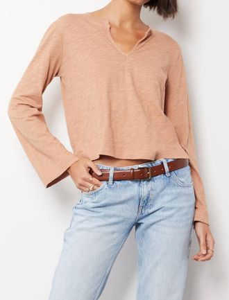 bobi Belle Long Sleeve Tee In Iced Coffee