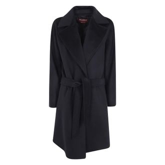 Max Mara Jassen, Dames, Zwart, XS, Wol, Ravenna Wool Classi Coat
