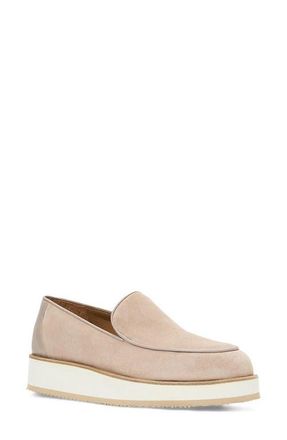 Aquatalia Honnete Waterproof Platform Flat in Warm Grey Suede at Nordstrom, Size 10.5