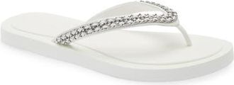 Tory Burch Kira Chain Flip Flop in Bianco at Nordstrom, Size 11