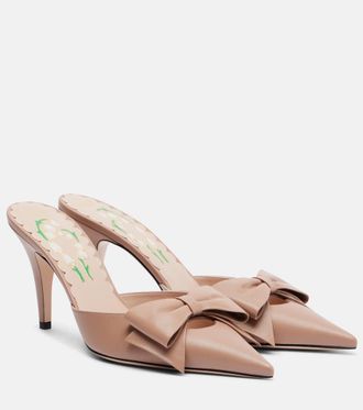 Valentino Garavani Bow-detail leather mules