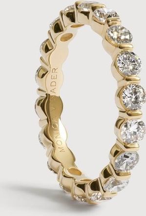 Monica Vinader Gold Bar Set Diamond Eternity Ring 3mm Lab Grown Diamond
