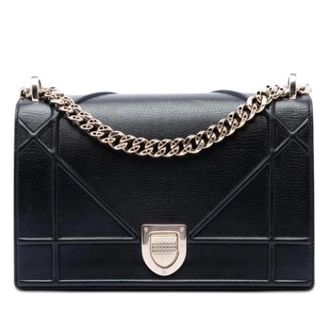 Dior Pre-owned Diorama Schoudertas - Dames - Pre-owned - Zwart - Maat: ONE Size Leer
