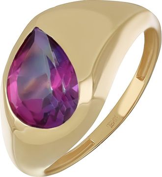 Bony Levy 14K Gold Chunky Topaz Ring in 14K Yellow Gold /Pink Topaz at Nordstrom, Size 6.5
