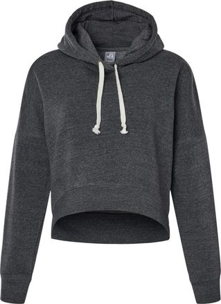 J. America Women&acute;s Crop Hooded Sweatshirt