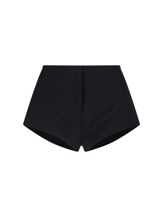 Entire studios Black Tailored Flared Hem Shorts