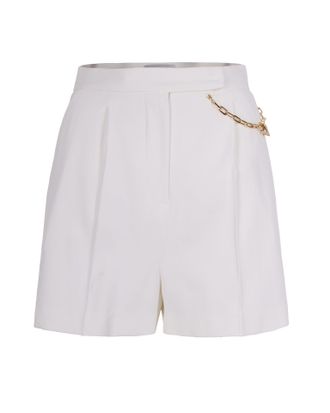 Elisabetta Franchi Gabardine Shorts With Jewel Logo