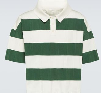 Jacquemus Le Polo Bimini striped pleated polo shirt