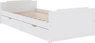 vidaXL Vidaxl - Estructura De Cama Sin Colch&oacute;n Madera De Pino Blanca 90x200 Cm