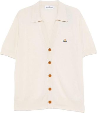 Vivienne Westwood Button-fastening Logo-embroidered Polo Cardigan