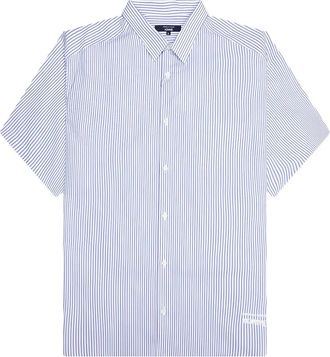 Comme Des Garçons Camicia a righe a maniche corte - Blu