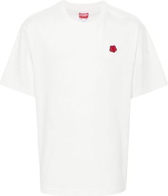 Kenzo White Embroidered Logo T-Shirt