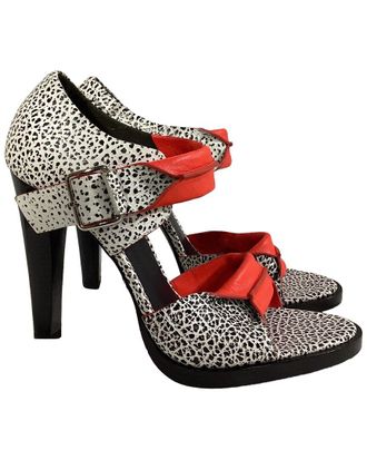 Alexander Wang Alexander Wang Womens Leather Crackle Detail Sandal Heel, Size It | 40 (Authentic Pre-Loved)