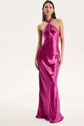 Omnes Womens Arles Dress in Magenta - Pink - Size: 18