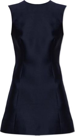 Balenciaga Vareuse Jurk - Dames - Korte kleedjes - Blauw - S - Wol - Kleedjes