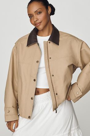 Pilcro 100% Cotton Cropped Utility Jacket