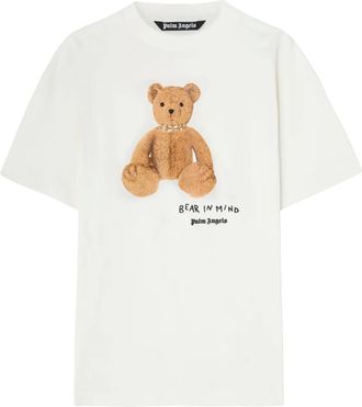Palm Angels T-shirt Bear In Mind - Bianco