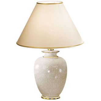 Kolarz Giardino - Estilo De Vida Mesa De Sombra C&oacute;nica De Tela Dorado Pulido Claro, 1x E27 - Kolarz