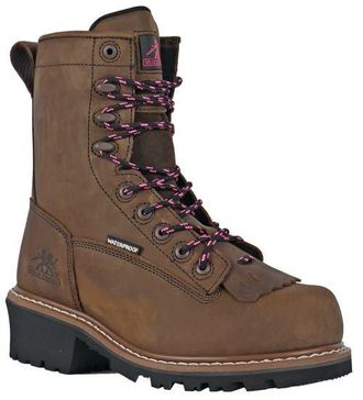 Moxie Trades Moxie Mareen Kiltie 8 Inch Composite Toe Work Boot in Brown at Nordstrom, Size 7.5