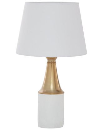 CosmoLiving by Cosmopolitan Cosmoliving By Cosmopolitan Traditional Metal White Table Lamp