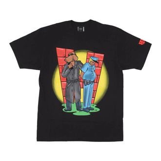 HUF T-Shirts, male, Black, Size: S Black Tee with Logo Print
