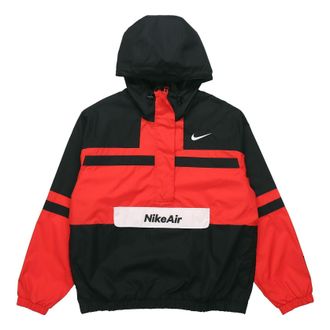 Nike Air Windproof Anti Tear Half Cardigan Jacket Red Black CJ4835-657