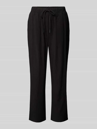 Mango Regular Fit Stoffhose mit Tunnelzug Modell FLUIDO in Black, Gr&ouml;&szlig;e S