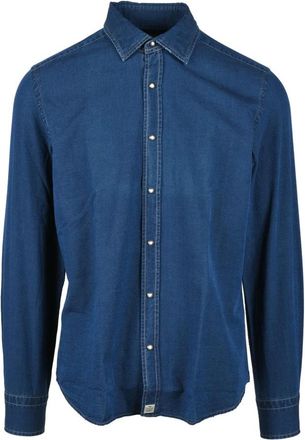 Sonrisa Overhemden, Heren, Blauw, L, Katoen, Katoenen Overhemd