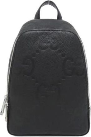 Gucci Pre-owned Backpacks, female, Black, Size: ONE SIZE Pre-owned Leather gucci-bags