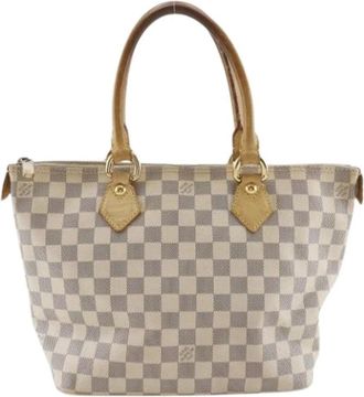 Louis Vuitton Pre-owned Handbags, female, White, Size: ONE SIZE Pre-owned Damier Azur Canvas Handbag