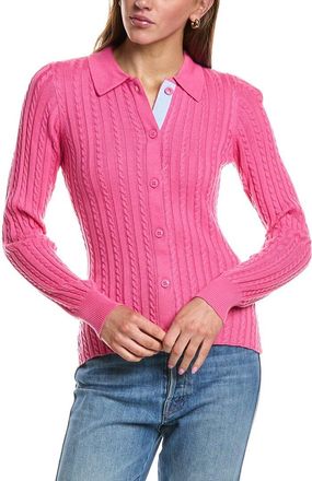 Rowing Blazers Cable Knit Collared Wool-Blend Cardigan