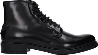 Prada mannens Leren enkellaarzen zwart