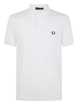 Fred Perry Polo con logo ricamato - Bianco