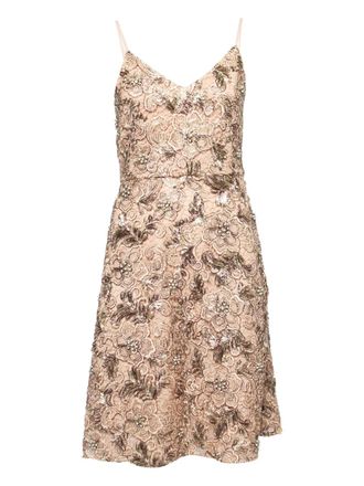 Alaia lace-embellished dress - Brown