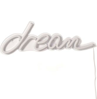 tomasucci Luminous wall writing Dream, white