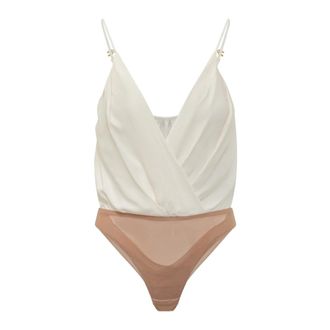 Elisabetta Franchi Dames, Tops, Beige, Maat: S