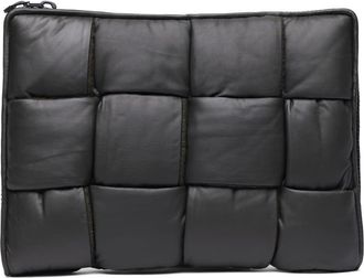 Bottega Veneta Mens Leather Padded Maxi Intrecciato Laptop Case