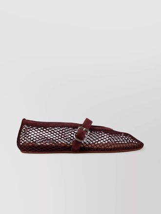 Alaia buckle mesh ballet flats